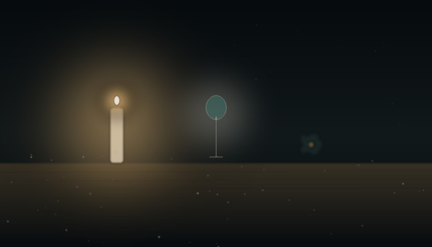 Candlelit table setting